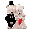 Bear bride and groom