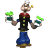 Popeye with spinach