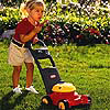 Girl with mower