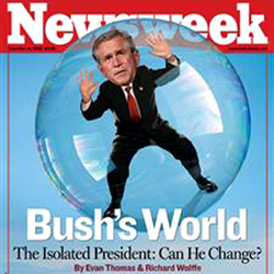 george bush falling bubbles game