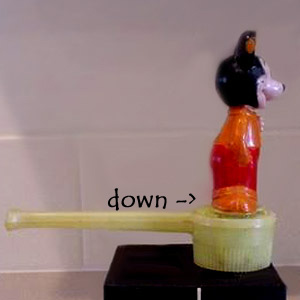 Side view: down