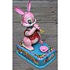 Pink tin bunny